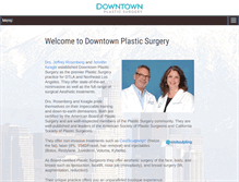 Tablet Screenshot of downtownplasticsurgeryla.com